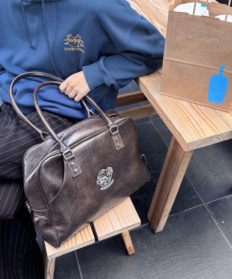 Synthetic Leather Boston Bag