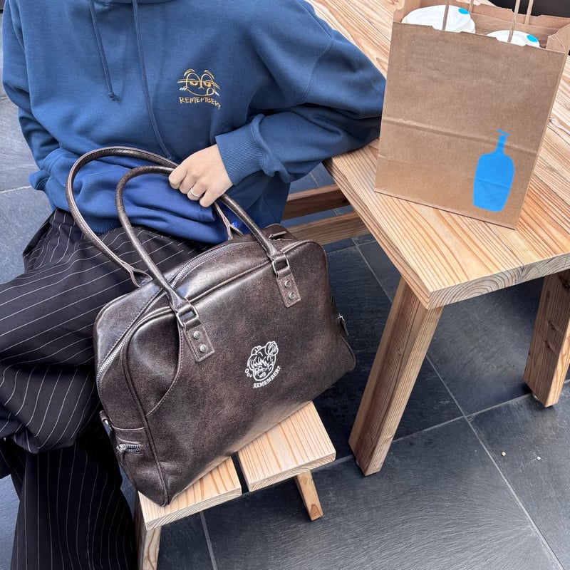 Synthetic Leather Boston Bag | Remember.