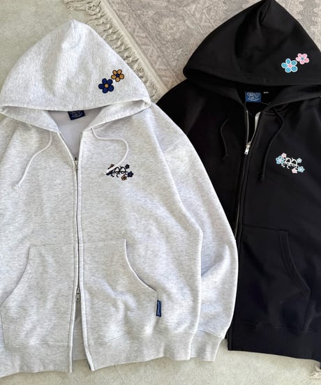 Flower Bubble Zip Hoodie