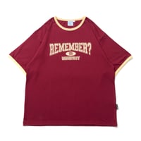 【Wine-Red】College Ringer T-shirts