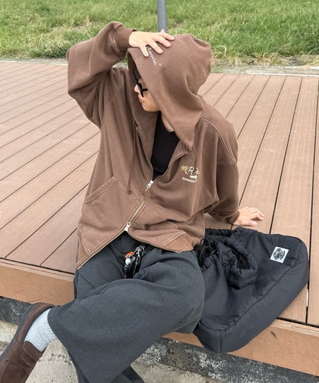 Pigment Bubble Logo Zip Hoodie