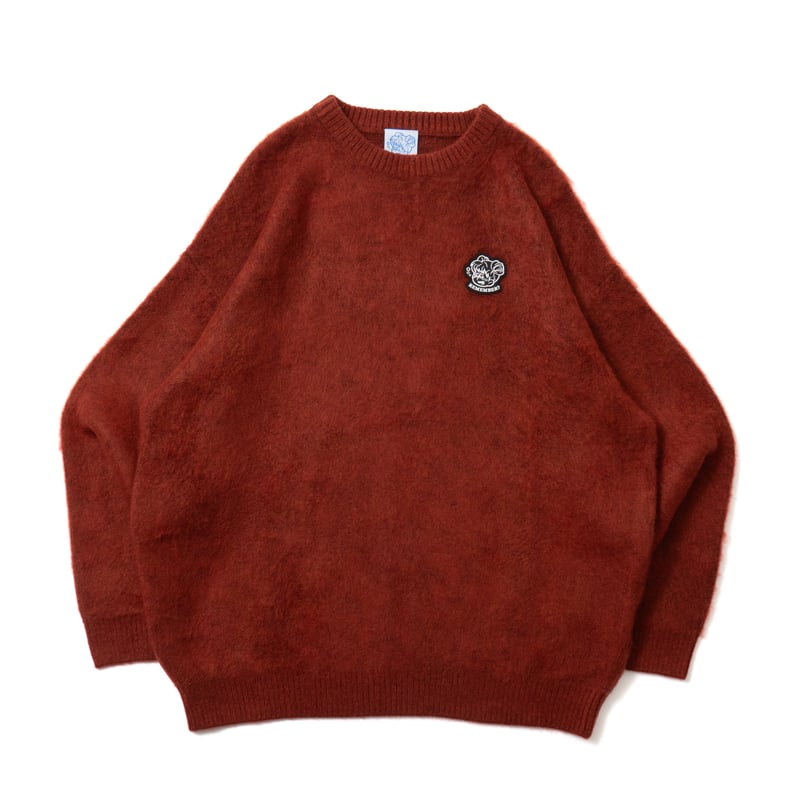Orange】Rubber Tag Mohair Knit | Remember.