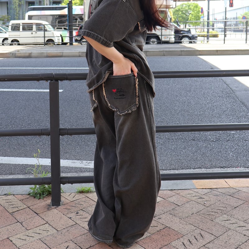 VINTAGE LIKE DENIM LOOSE PANTS | Remember.