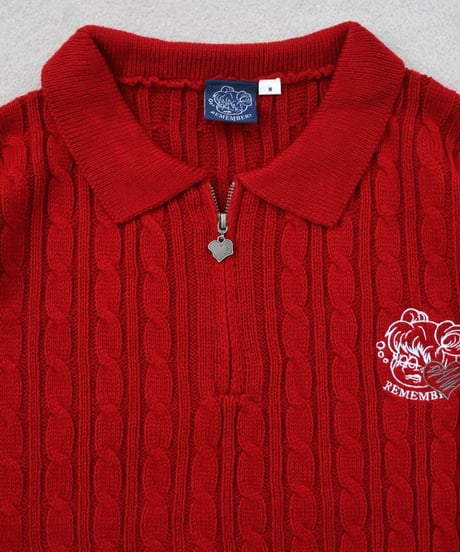 ♡Charm Zip Cable Knit
