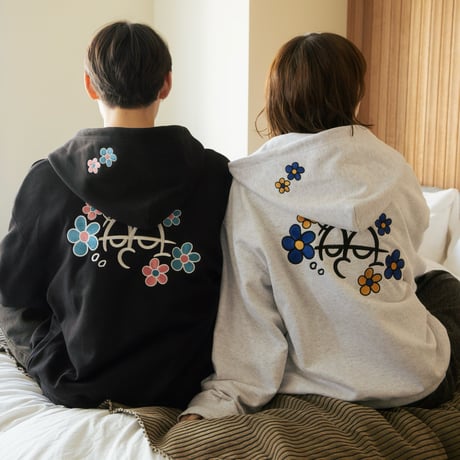 Flower Bubble Zip Hoodie