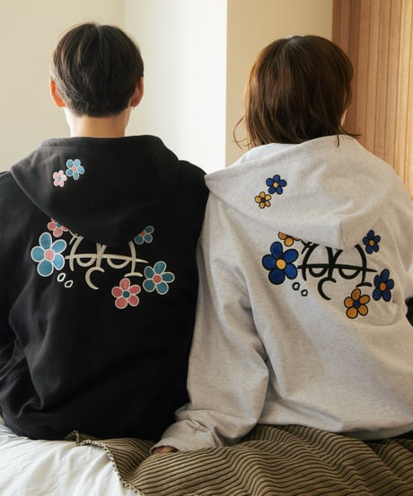 Flower Bubble Zip Hoodie