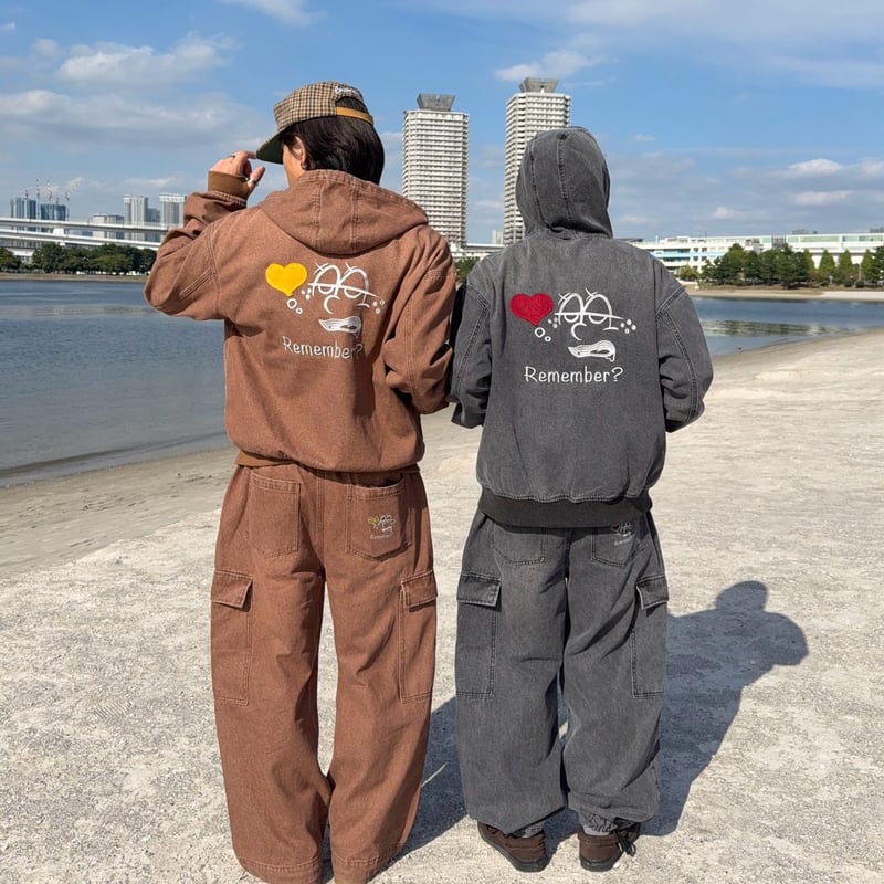 remember. デニムセットアップ Wash Denim Zip Hoodie | Remember.