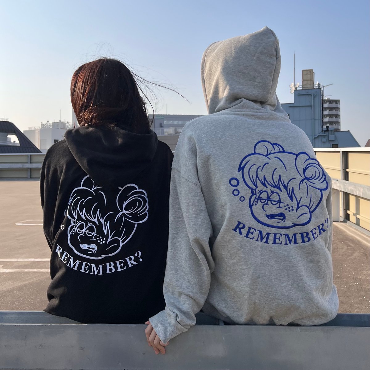 【即完売品】REMEMBER? ロゴ ビッグジップパーカー グレー 即完売品】REMEMBER? ロゴ ビッグジップパーカー グレー