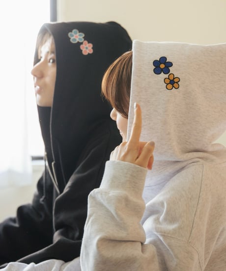 Flower Bubble Zip Hoodie