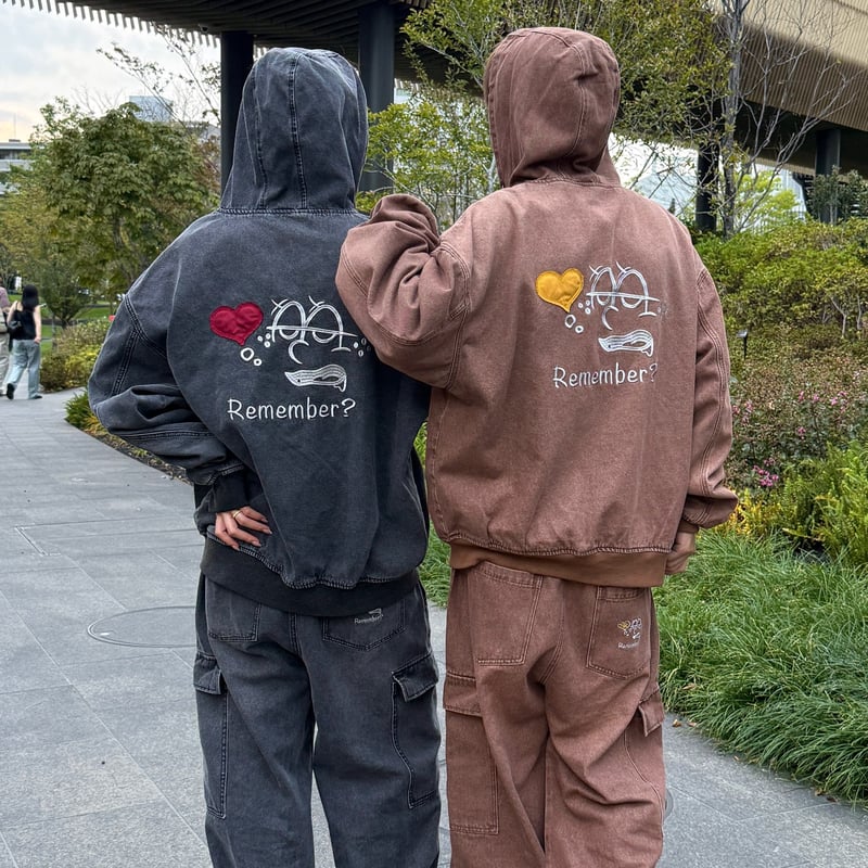 Wash Denim Zip Hoodie | Remember.