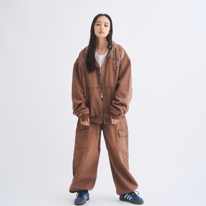 Wash Denim Zip Hoodie | Remember.