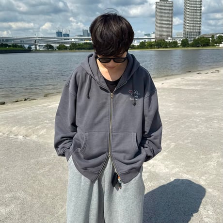 Pigment Bubble Logo Zip Hoodie