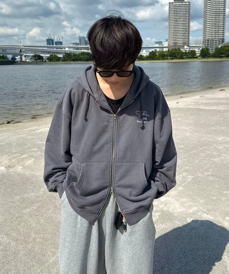 Pigment Bubble Logo Zip Hoodie