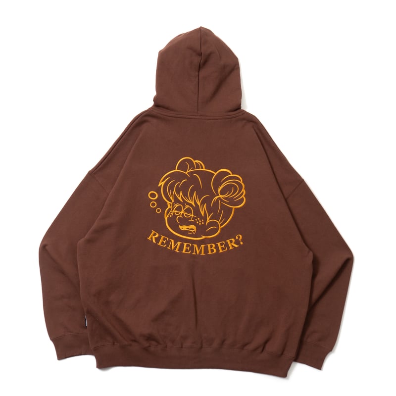 Brown】R-Logo Big Zip Hoodie | Remember. Brown】R-Logo Big Zip Hoodie | Remember.
