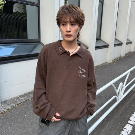 Sketch Heart Knit Polo