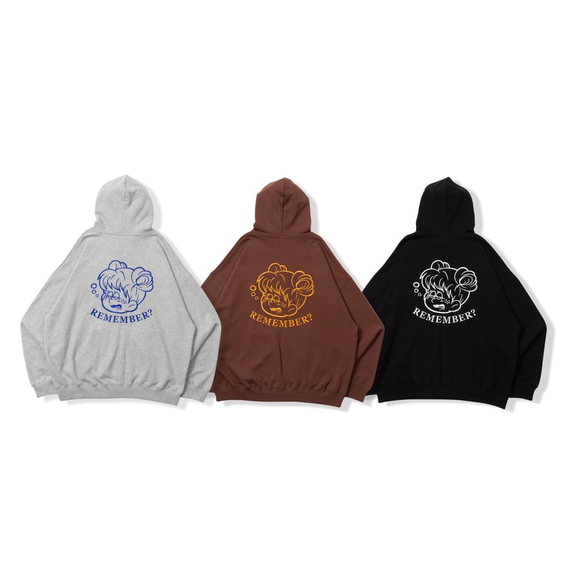 Brown】R-Logo Big Zip Hoodie | Remember