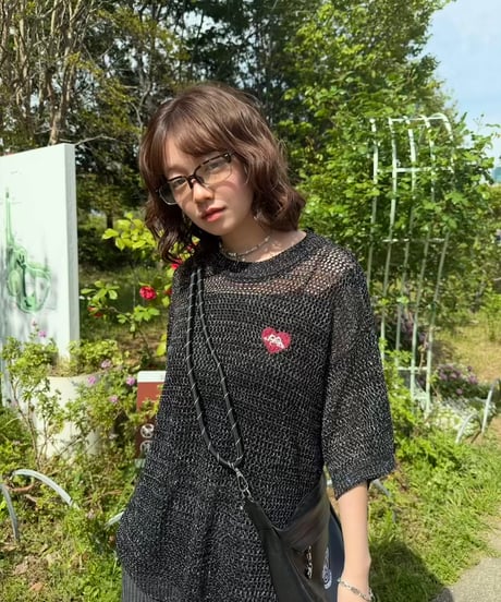 Sparkle SS Mesh Knit