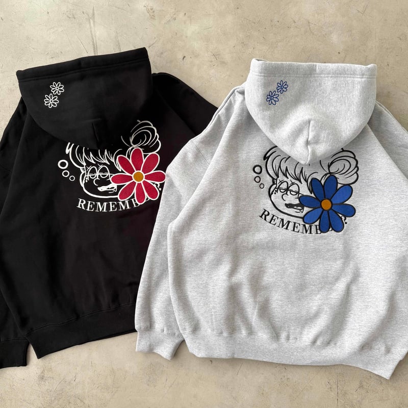 Remember with Flower Zip Hoodie | Remember.
