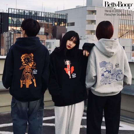 【Navy】Remember×Betty Boop Collaboration Hoodie