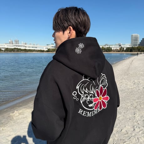 Remember with Flower Zip Hoodie