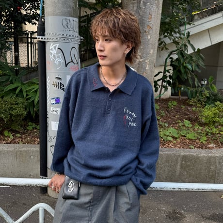 Sketch Heart Knit Polo