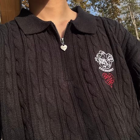 ♡charm SS Cable Knit