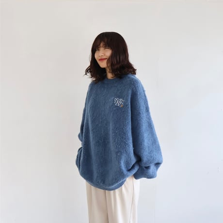 【Indigo Blue】Melt Mohair Knit