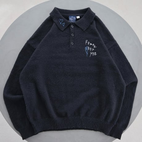 Sketch Heart Knit Polo