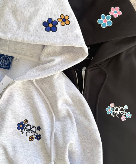 Flower Bubble Zip Hoodie