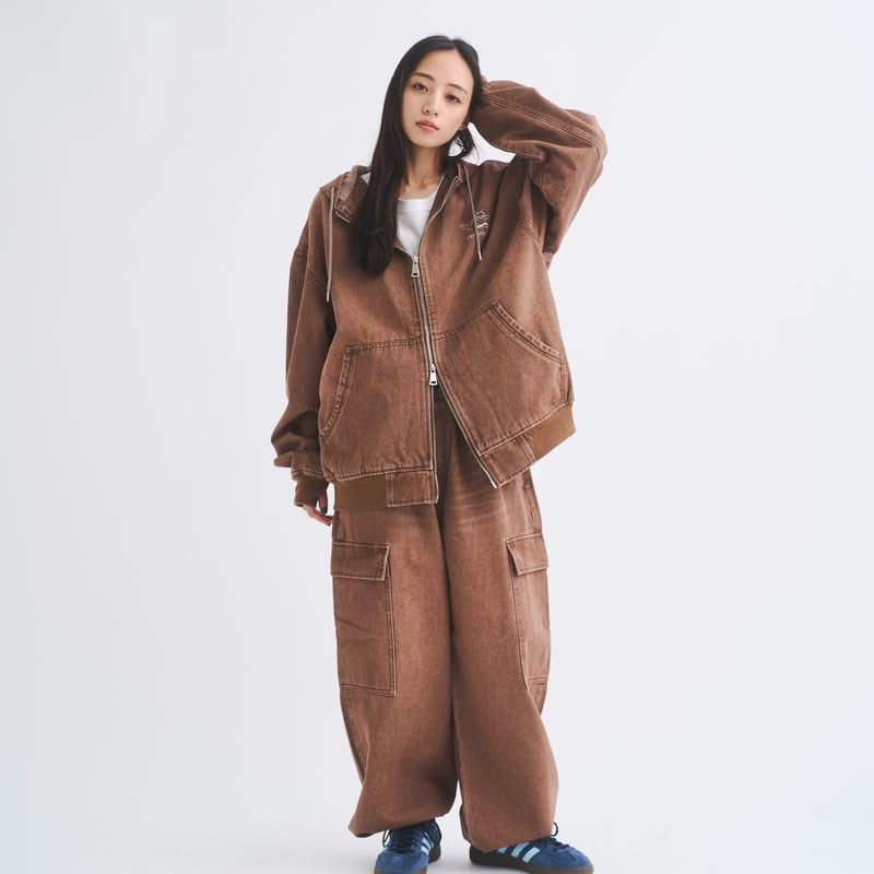 Wash Denim Zip Hoodie | Remember.