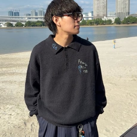 Sketch Heart Knit Polo
