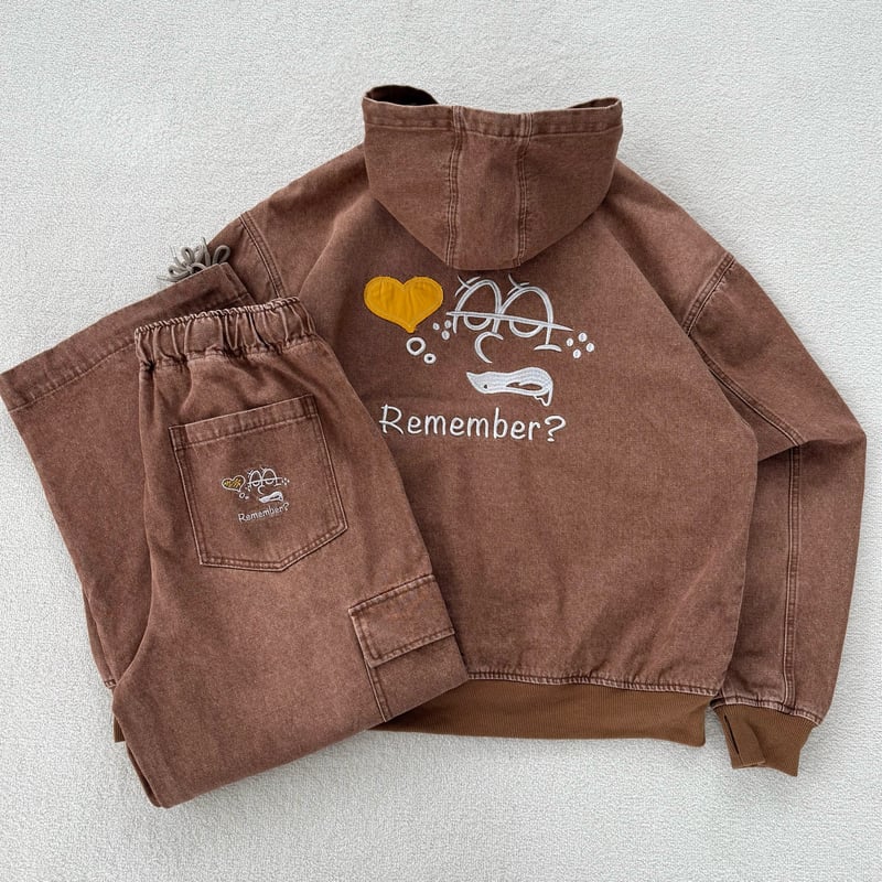 Wash Denim Zip Hoodie | Remember.