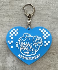 Plaid Heart Keyring
