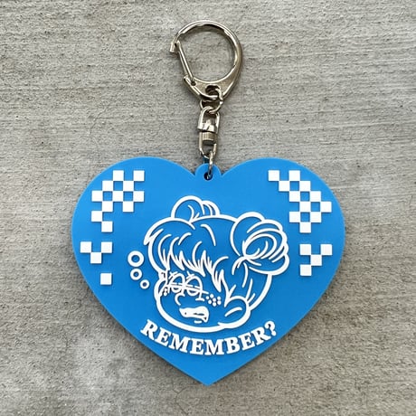 Plaid Heart Keyring