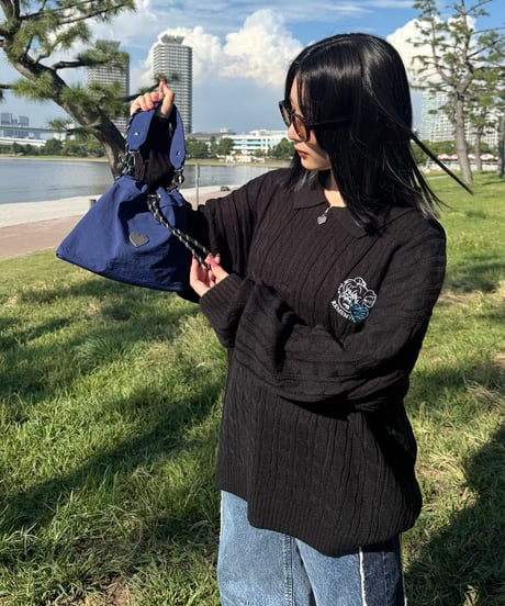 ♡Charm Zip Cable Knit