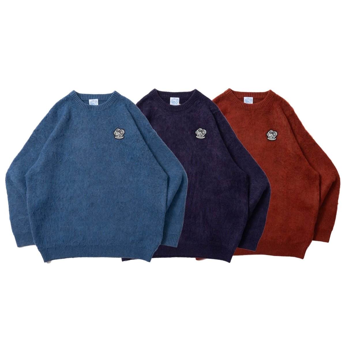Purple】Rubber Tag Mohair Knit | Remember.