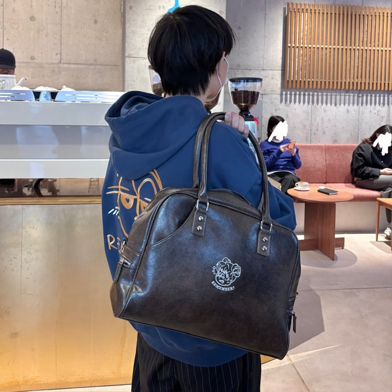 Synthetic Leather Boston Bag | Remember.