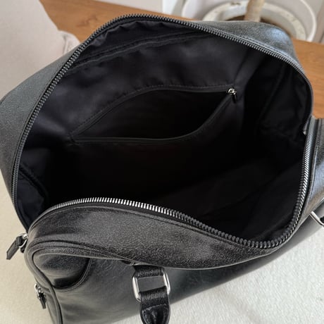Synthetic Leather Boston Bag