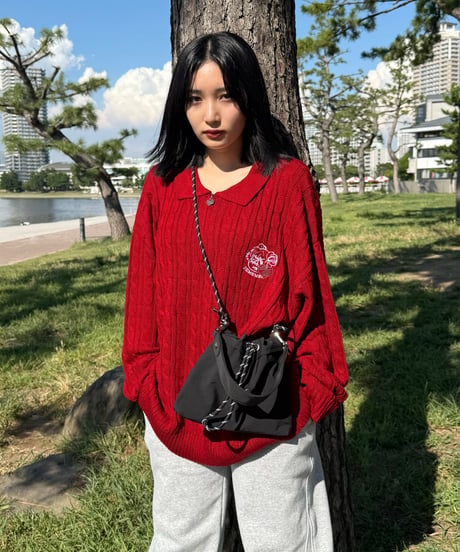 ♡Charm Zip Cable Knit