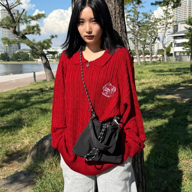 ♡Charm Zip Cable Knit | Remember.