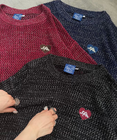 Sparkle SS Mesh Knit