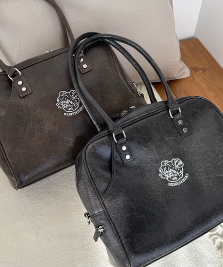 Synthetic Leather Boston Bag