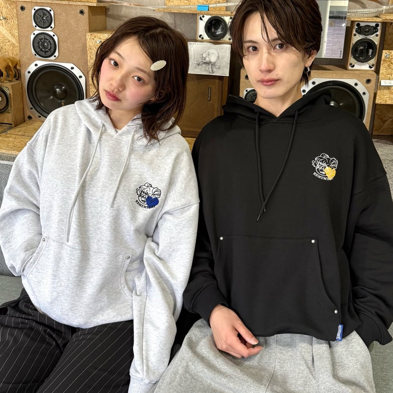グレー Mサイズ パーカー REMEMBER Remember with ♡ Hoodie | Remember.