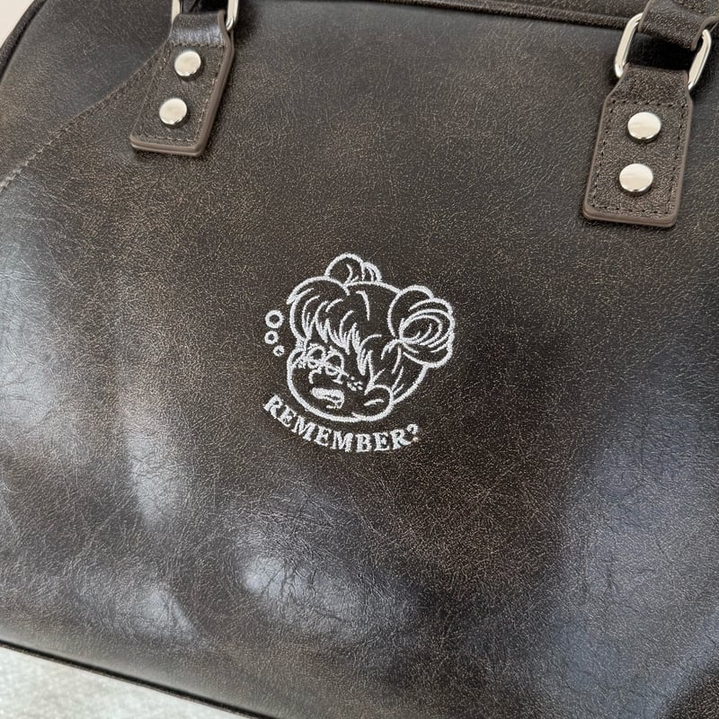 Synthetic Leather Boston Bag | Remember.
