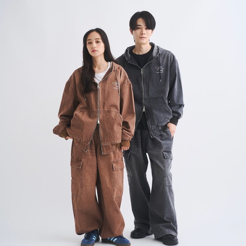 remember. デニムセットアップ Wash Denim Zip Hoodie | Remember.