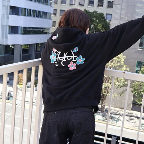 Flower Bubble Zip Hoodie