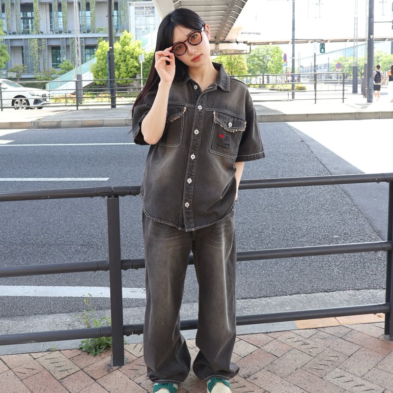 VINTAGE LIKE DENIM LOOSE PANTS | Remember.