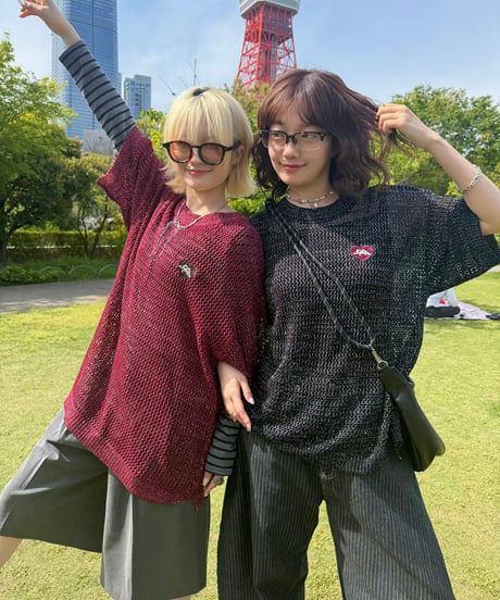 Sparkle SS Mesh Knit