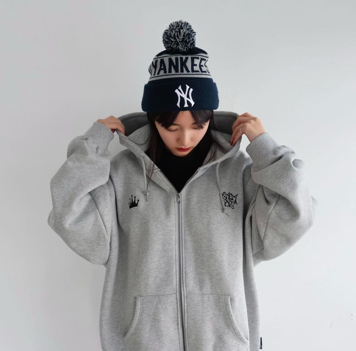Pigment Both Embroidery Zip Hoodie | Remember. Pigment Both Embroidery Zip Hoodie | Remember.