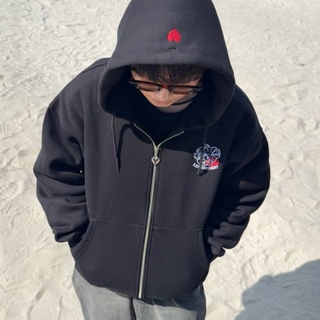 Remember with Heart Zip Hoodie